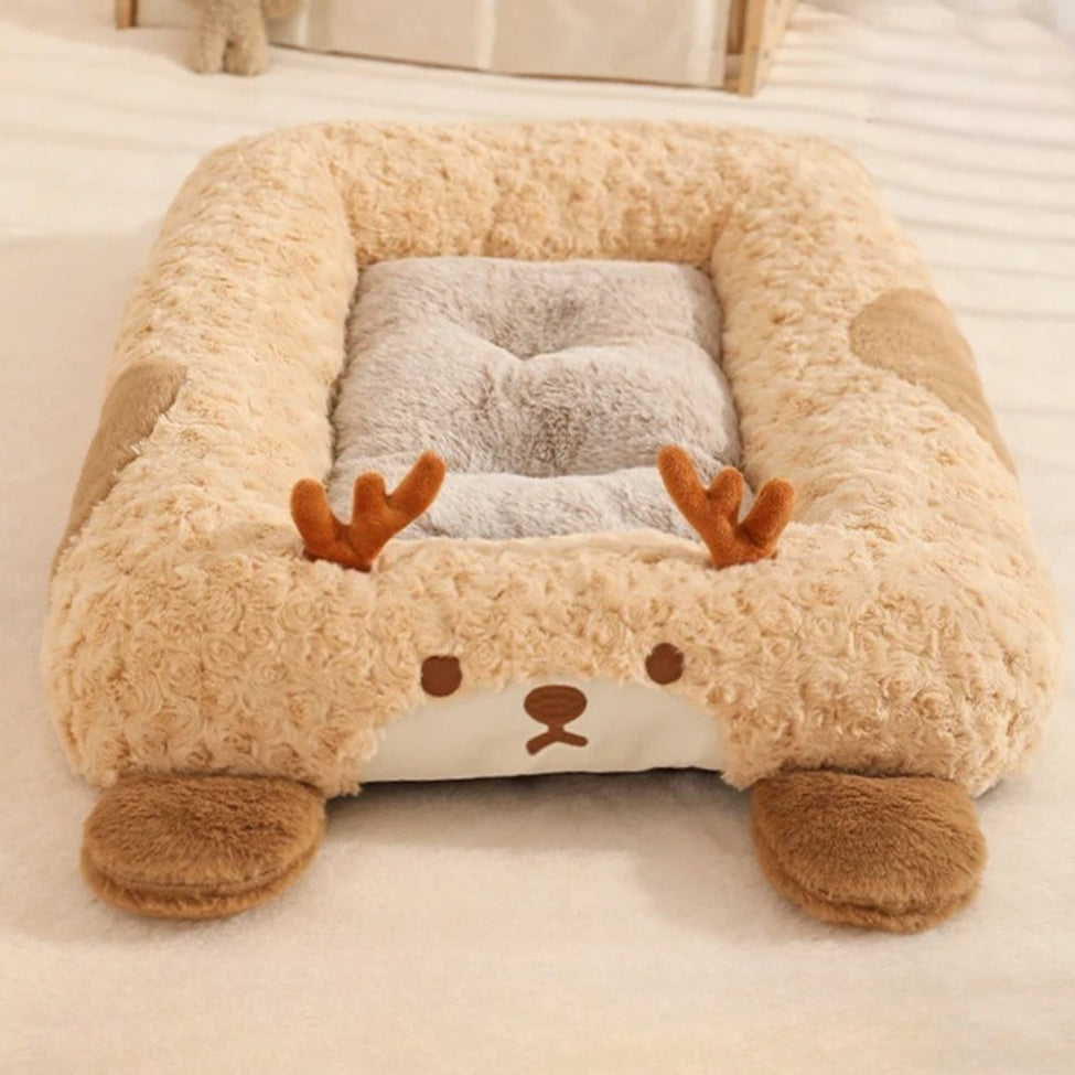 Canapé chien - lit, modÚle fantaisie avec motif cerf
