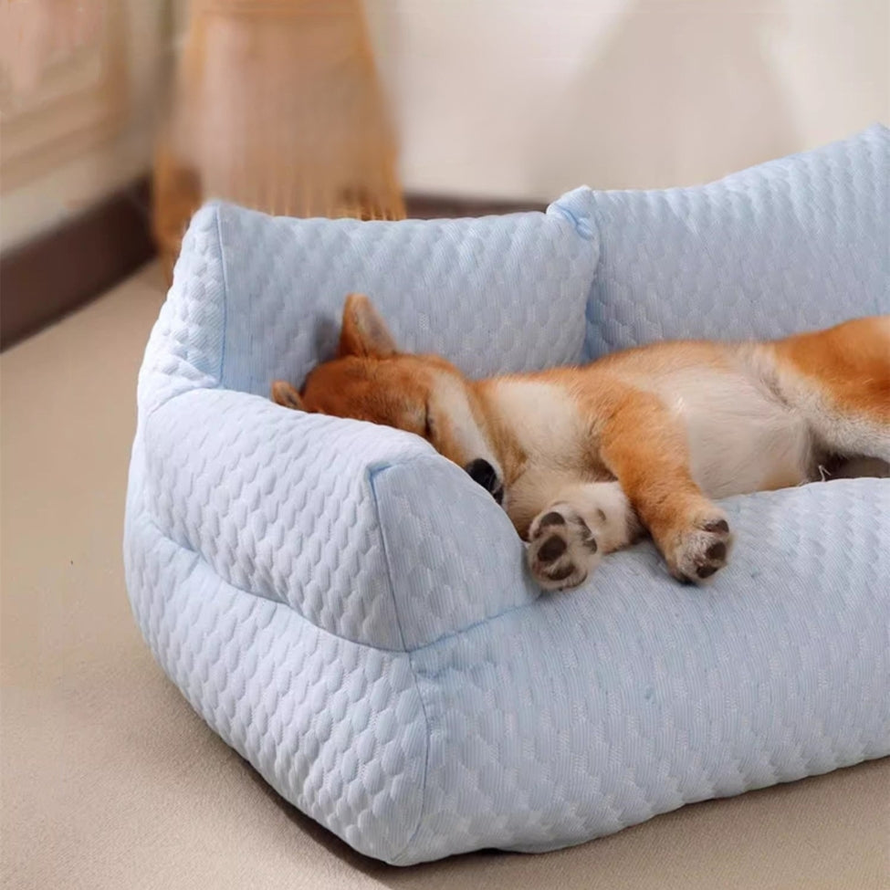 Shiba profitant dâun sommeil profond sur un canapĂ© chien Oslo conçu pour le repos