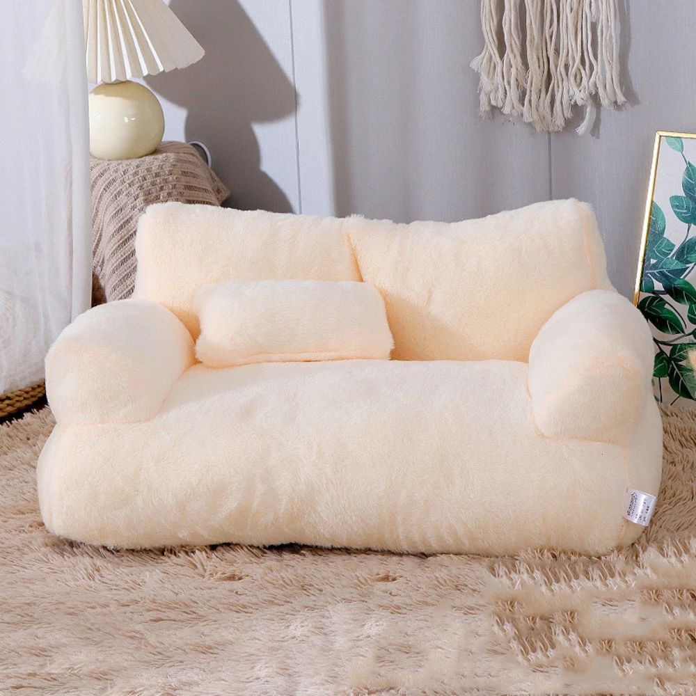 Canapé pour chien Cosysofa couleur pêche, doux et élégant