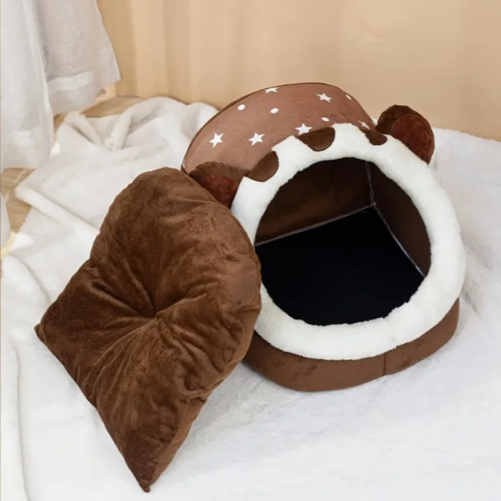 Niche chien intérieur avec son coussin amovible et lavable