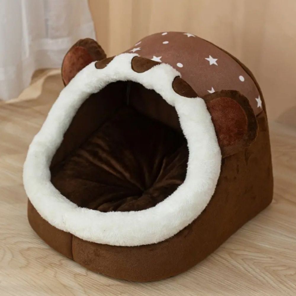 Niche chien intérieur moelleuse, au design d’animal