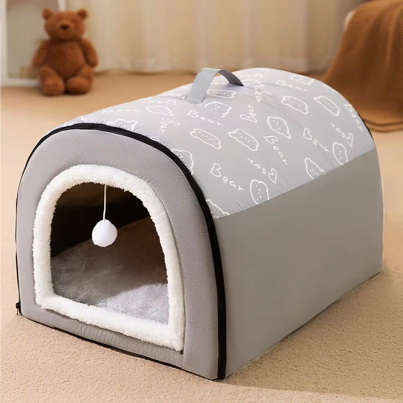 Modèle en gris de la niche pour chien intérieur Soft Luxe