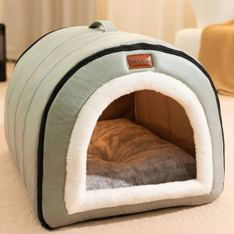 Niche pour chien intérieur Coin Secret de couleur verte, design et confortable