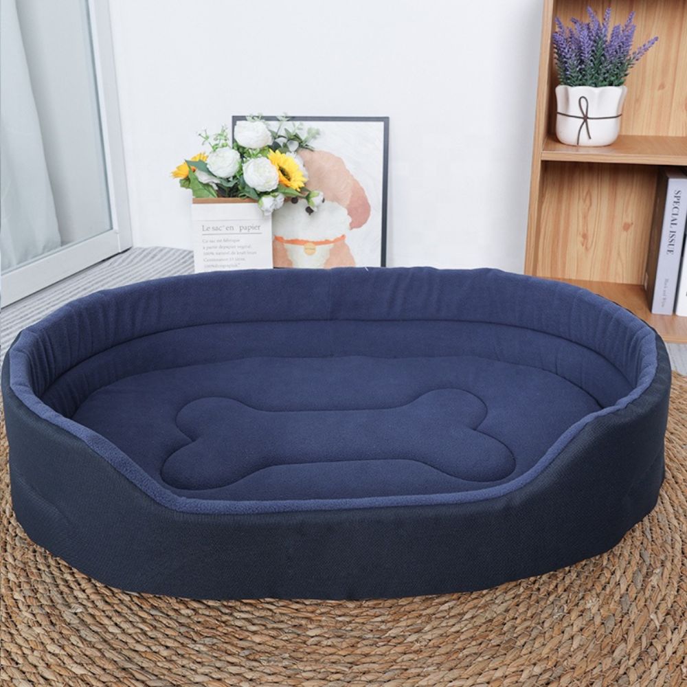 Panier chien XXL bleu durable, tissu robuste pour long usage