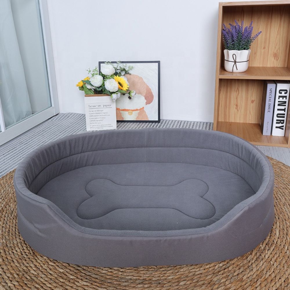 Panier chien XXL gris élégant, style sobre et confortable