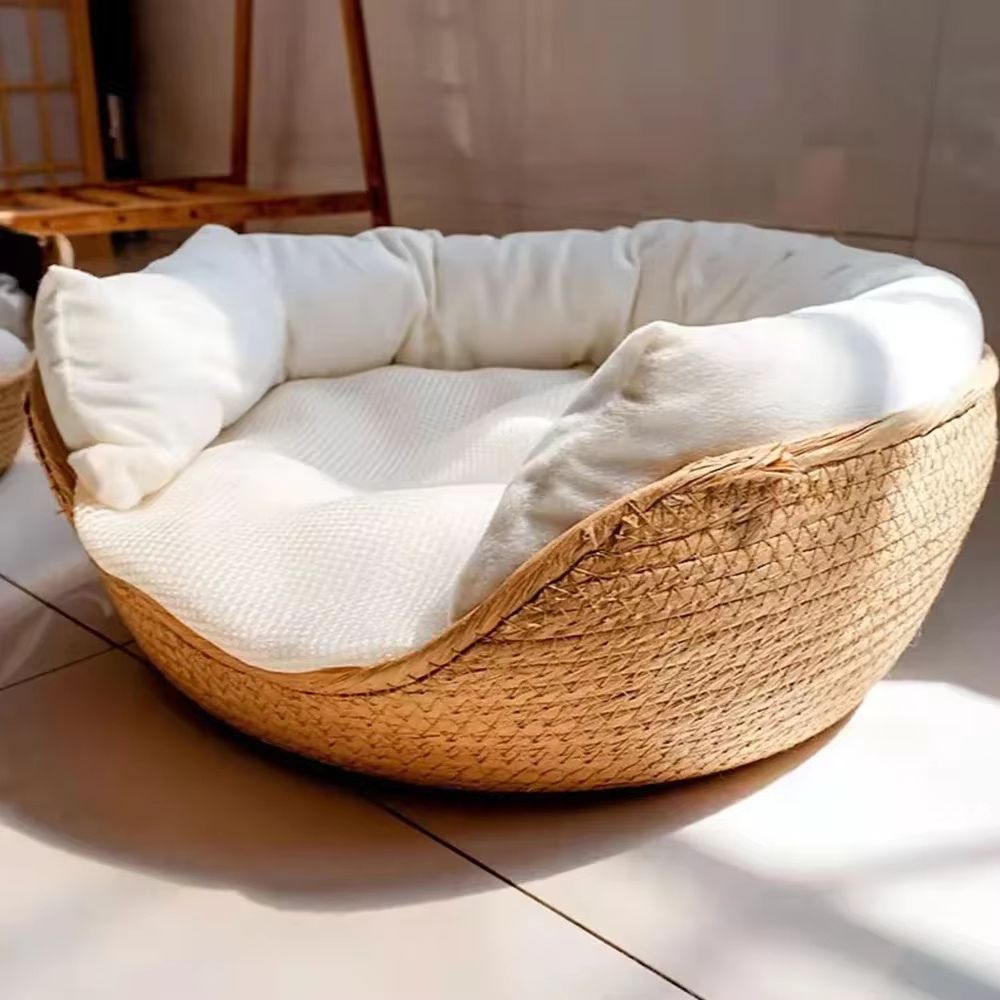 Panier en osier pour chien écologique et confortable, produit seul