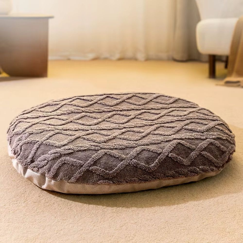 Coussin déhoussable pour chien brun, style naturel et confort longue durée