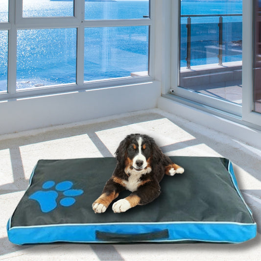coussin dehoussable pour chien bleu jazz