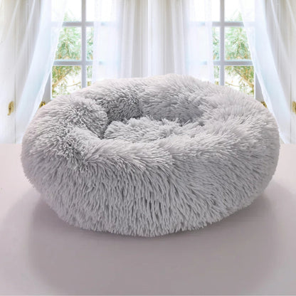 Coussin pour chien gris clair, doux comme un nuage pour un confort optimal