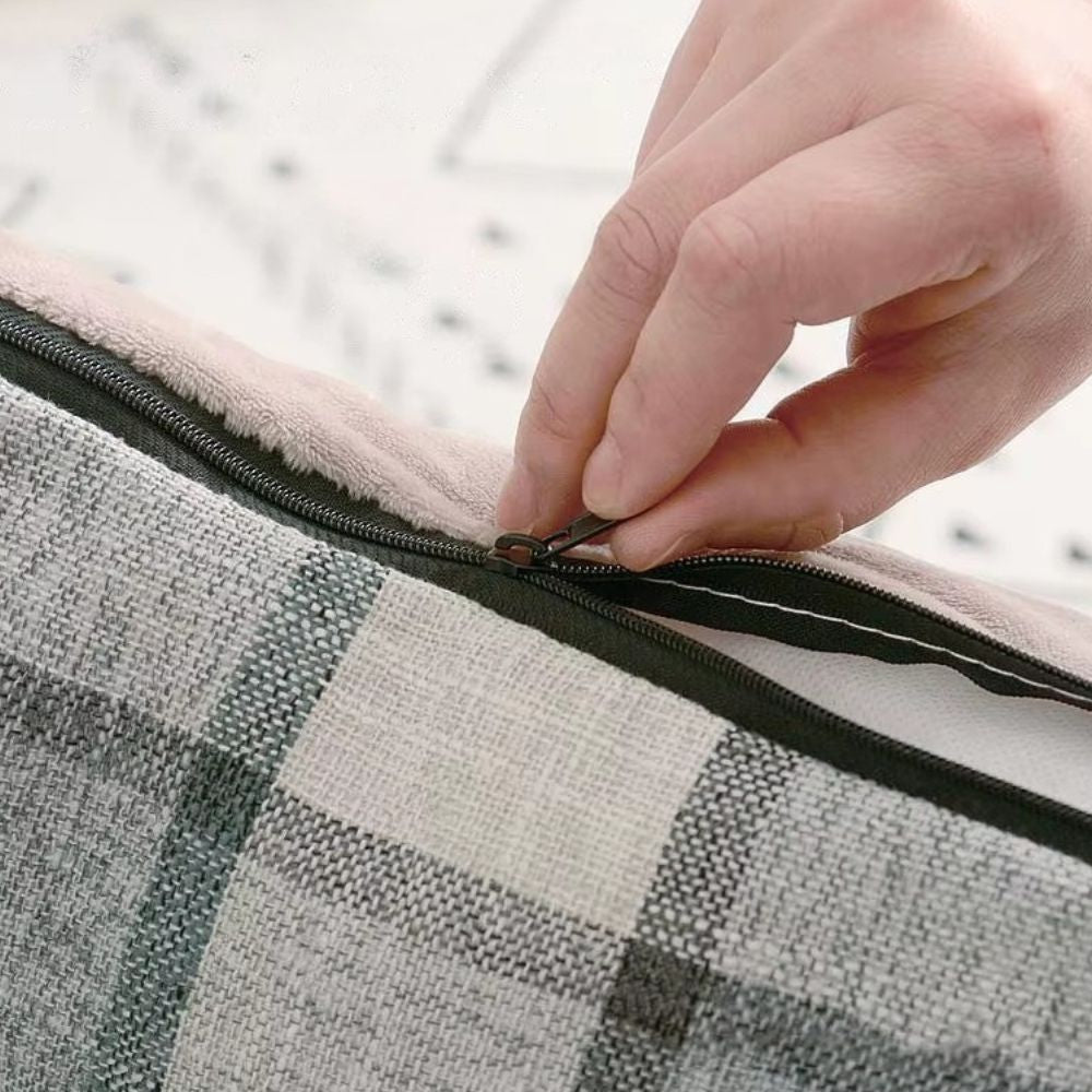 Détails du fauteuil chien : housse zippée