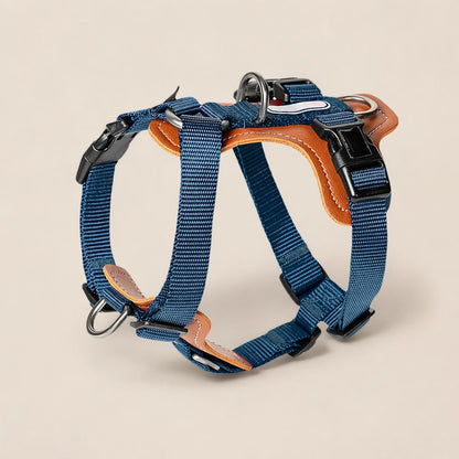 harnais chien 3 points en nylon renforcé offrant un maintien sécurisé limitant les risques de fuite lors des promenades