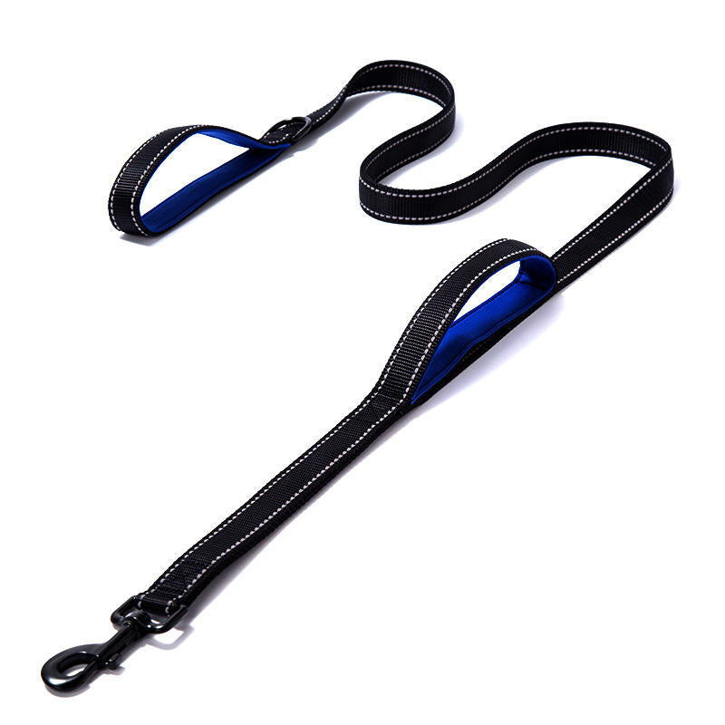 laisse pour chien qui tire bleue