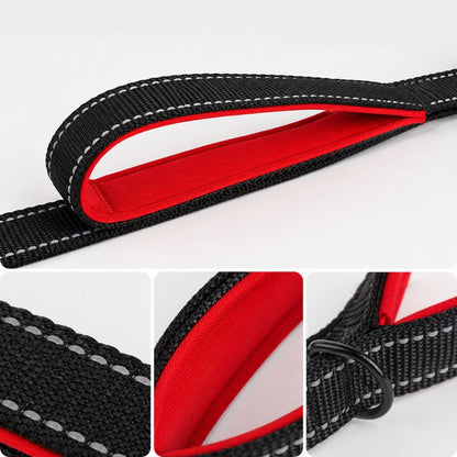 Laisse pour chien qui tire avec poignée rembourrée confortable et coutures réfléchissantes renforcées