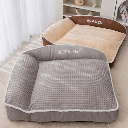 Lit pour chien disponible en deux couleurs, gris et marron