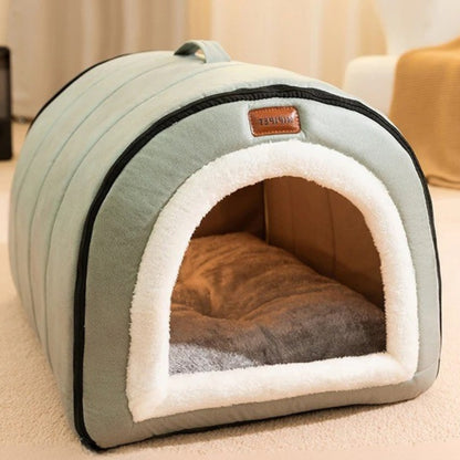 Niche pour chien intérieur Coin Secret de couleur verte, design et confortable