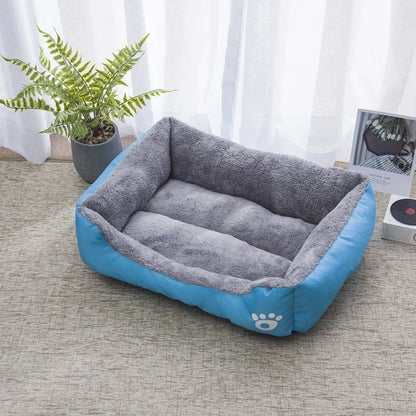 Panier chien Patounet bleu, moelleux et agréable, produit seul