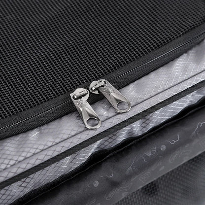 Fermeture zip renforcée du panier chien velo pour une sécurité optimale pendant les déplacements