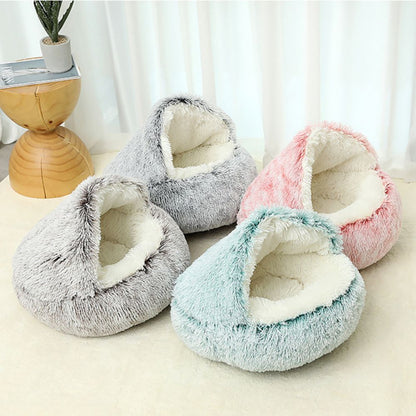 Panier pour chien KOKOON™ avec intérieur en fausse fourrure chaude et réconfortante