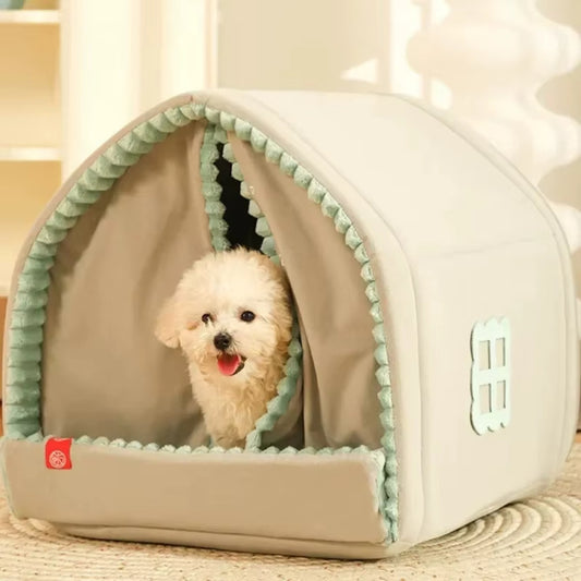 petit-bichon-expose-sa-niche-pour-chien-interieur