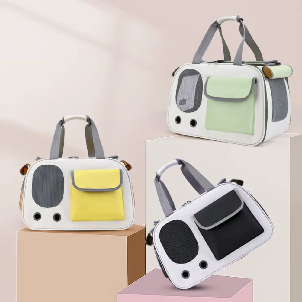 Sac transport pour chien élégant disponible en couleurs jaune noir et vert