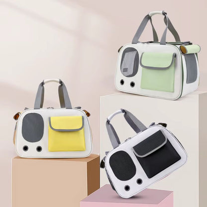 Sac transport pour chien élégant disponible en couleurs jaune noir et vert