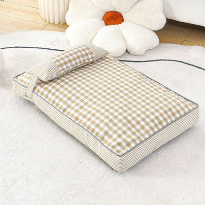 Tapis chien beige doux et respirant, agréable pour le confort des chiens