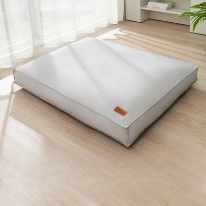 Tapis chien gris au design simple installé dans un salon lumineux