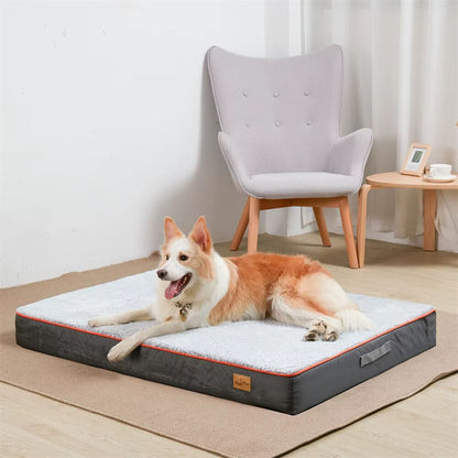 Tapis chien XXL amovible avec poignée de transport, pratique pour déplacer le couchage